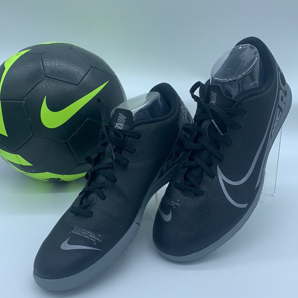 Nike Merc Mercurial Vapor 13 Black Gray Indoor Soccer Football Shoes